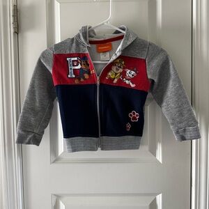 Nickelodeon Kids Gray and Red Paw Patrol Zip-Up Hoodie